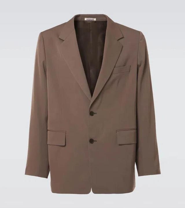 AURALEE Wool Gabardine Blazer In Brown Product Image