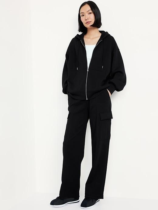 Oversized Bounce Fleece Zip Tunic Hoodie Product Image