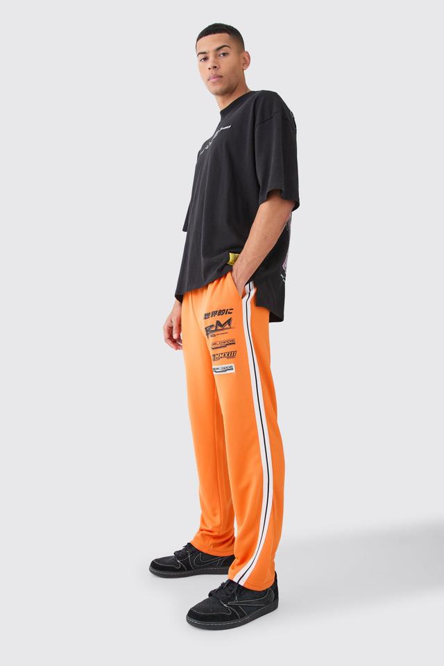 Regular Fit Tricot Gusset Side Tape Jogger | boohooMAN USA Product Image