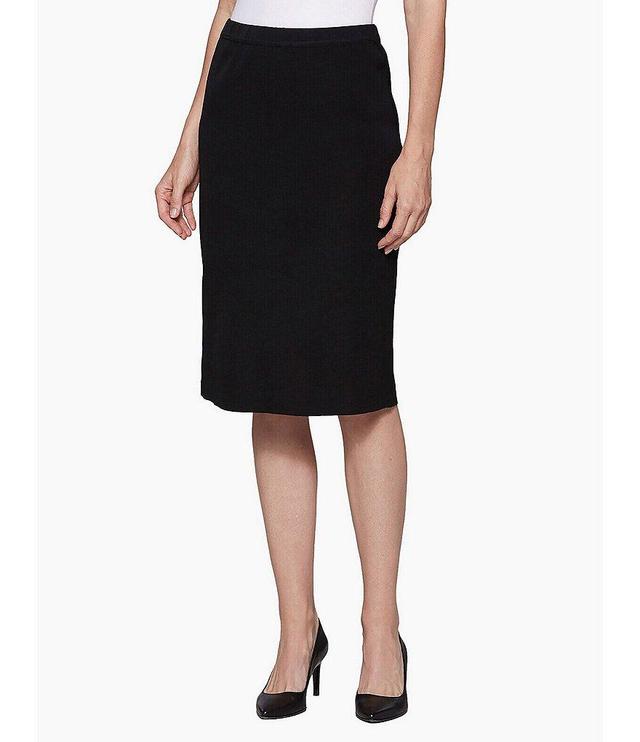 Ming Wang Elastic Waist Straight Knee Length Skirt Product Image