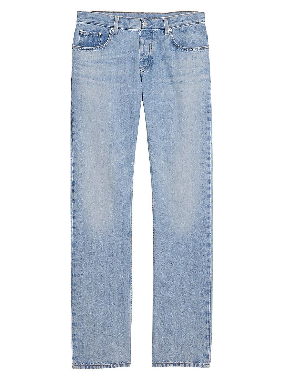 Womens Washed Straight-Leg Jeans product image