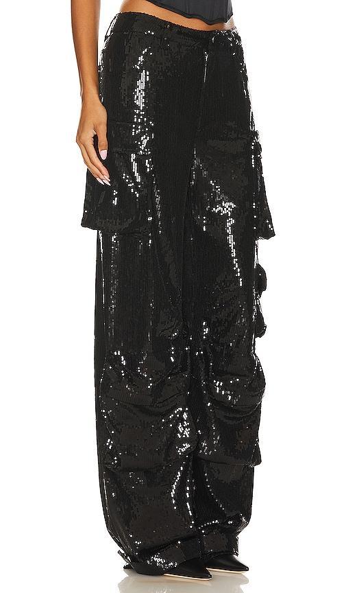 Steve Madden Duo Sequin Straight Leg Cargo Pants Product Image