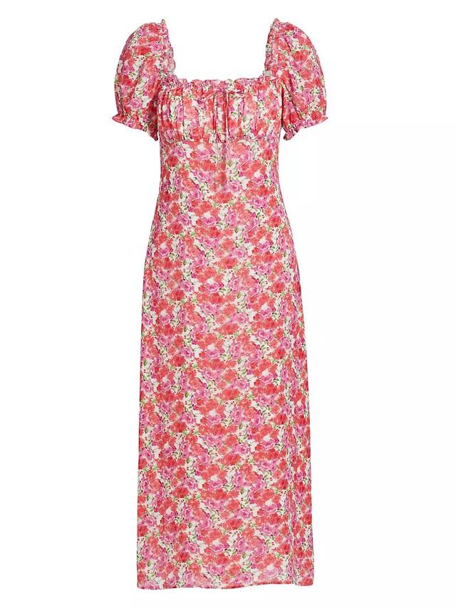 Felicity Floral Squareneck Midi-Dress Product Image