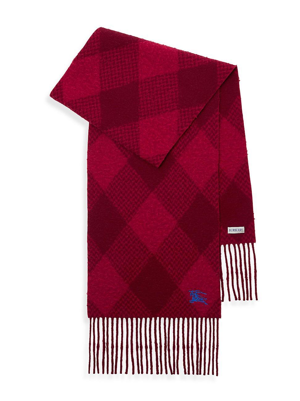 Mens Argyle Wool Scarf Product Image