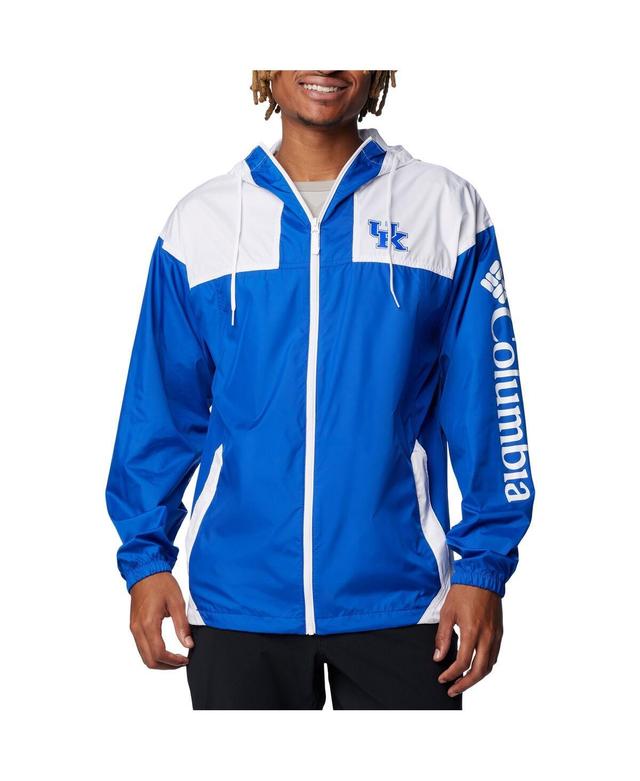 Mens Columbia Royal Kentucky Wildcats Flash Challenger Omni-Shade Full-Zip Windbreaker Hoodie Jacket Product Image