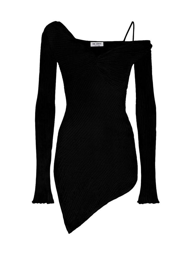 Womens Asymmetric Off-the-Shoulder Minidress Product Image