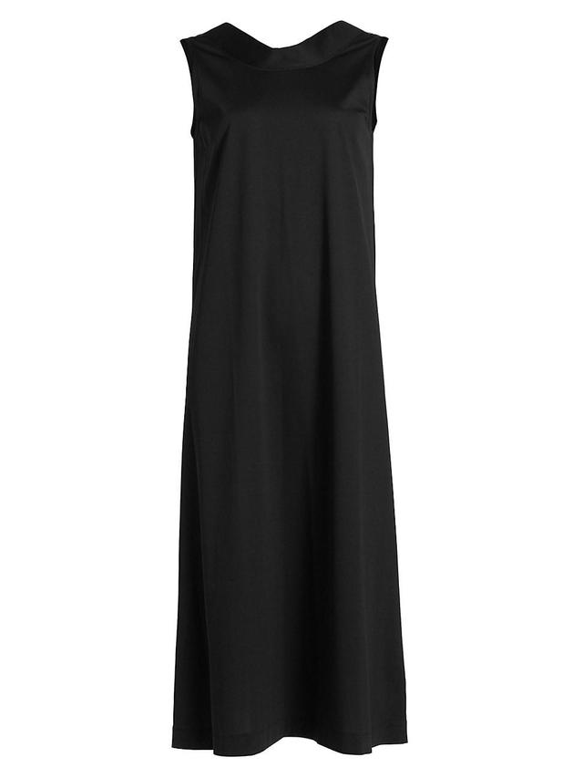 Loop Jersey Draped-Back Midi Dress Product Image