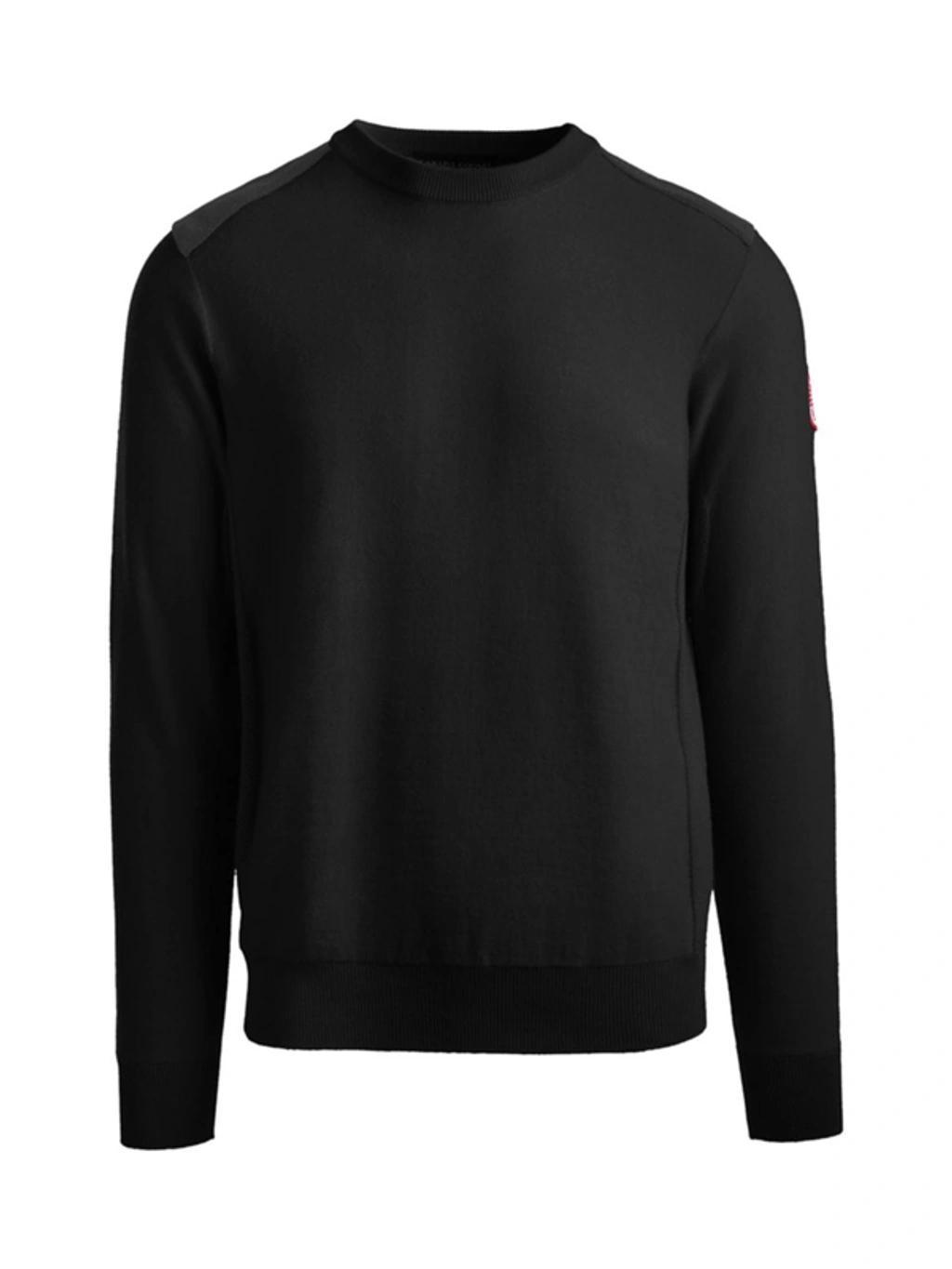 CANADA GOOSE Dartmouth Cordura-panelled Merino Wool Sweater In Black Product Image