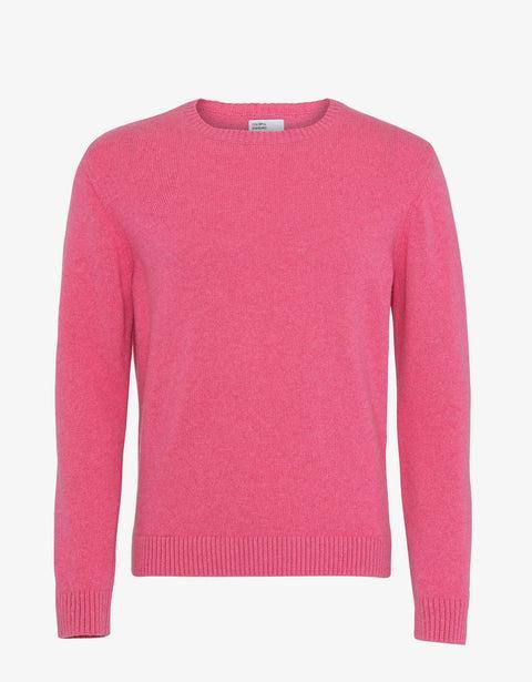 Classic Merino Wool Crew - Bubblegum Pink Product Image