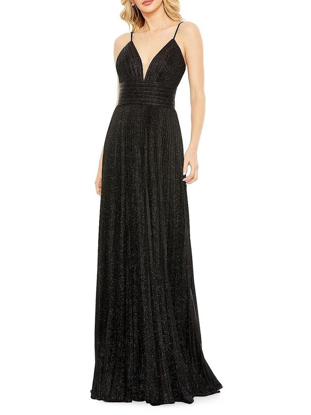 Womens Ieena Pleated Shimmer Gown Product Image