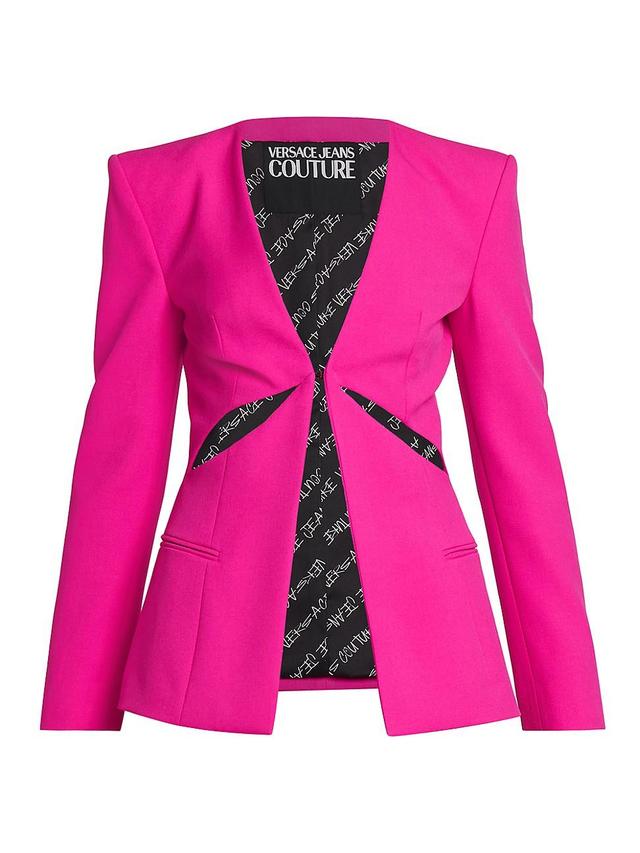 Womens V-Neck Cut-Out Jacket Product Image