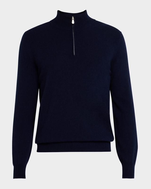 Mens Cashmere Quarter-Zip Sweater Product Image