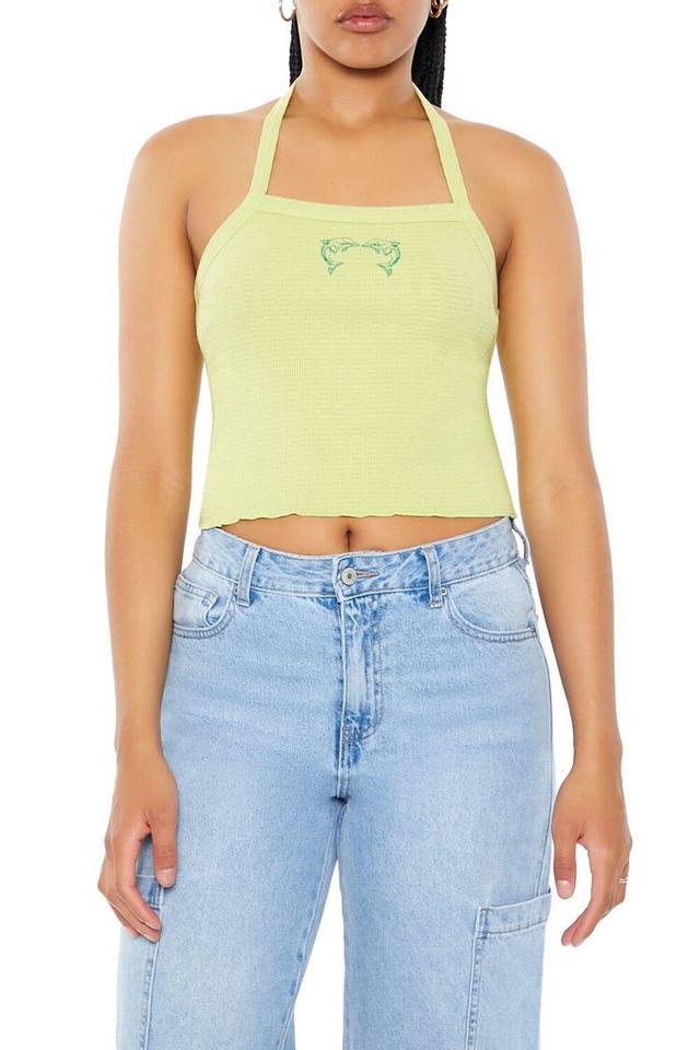 Dolphin Graphic Halter Top | Forever 21 Product Image