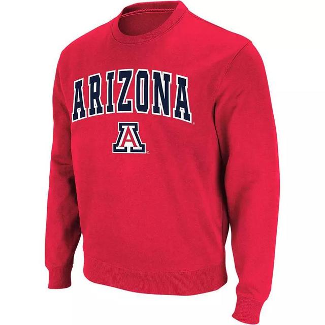 Mens Colosseum Arizona Wildcats Arch & Logo Crew Neck Sweatshirt Product Image