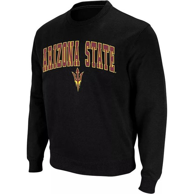 Mens Colosseum Arizona State Sun Devils Arch & Logo Crew Neck Sweatshirt Product Image