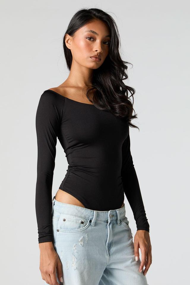 Contour Scoop Neck Long Sleeve Bodysuit Female Product Image