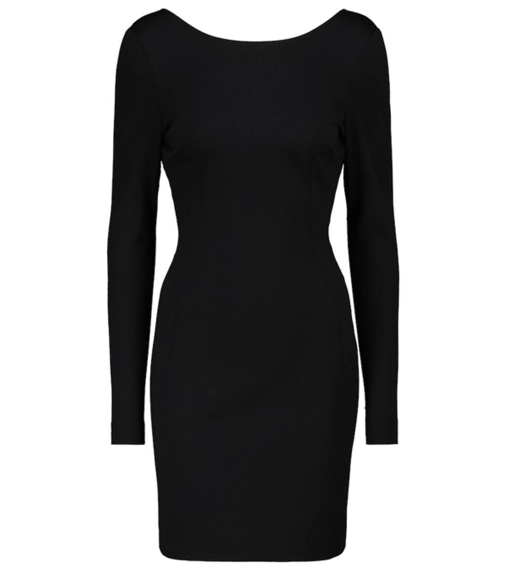 DOLCE & GABBANA Open-back Stretch-knit Minidress In Black Product Image