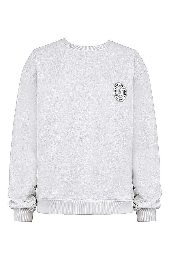 Haze Light Grey Marl Crew Neck Sweatshirt Product Image