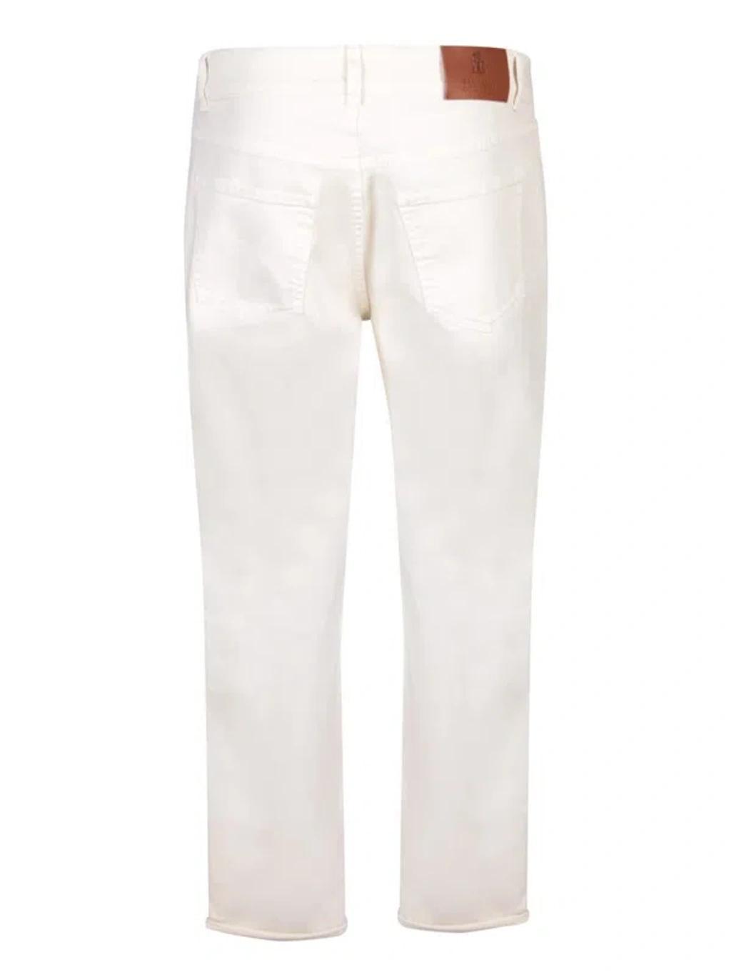 BRUNELLO CUCINELLI Trousers In White Product Image