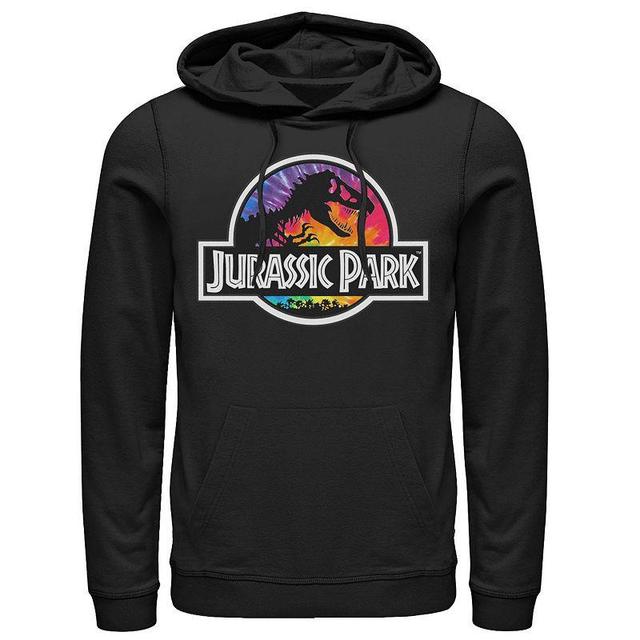 Mens Jurassic Park Tie Dye Classic Logo Hoodie Product Image