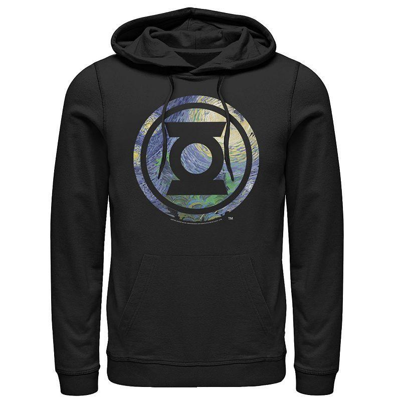 Mens DC Comics Green Lantern Logo Hoodie Black Product Image