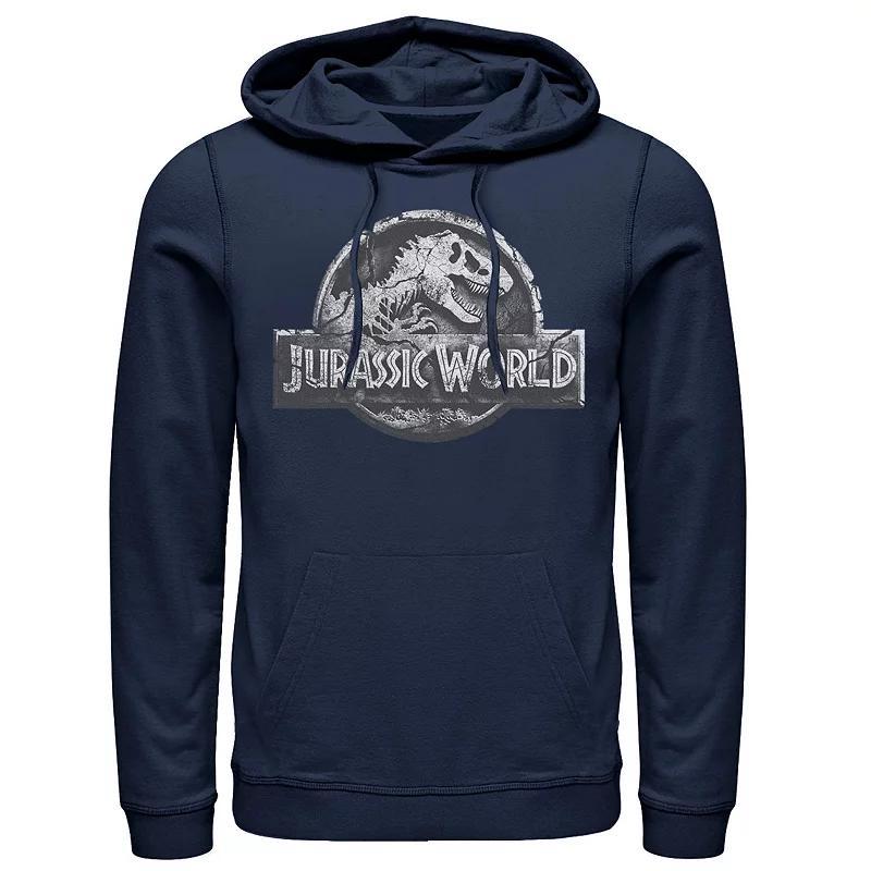 Mens Jurassic World Two Return Stone Logo Hoodie Blue Product Image