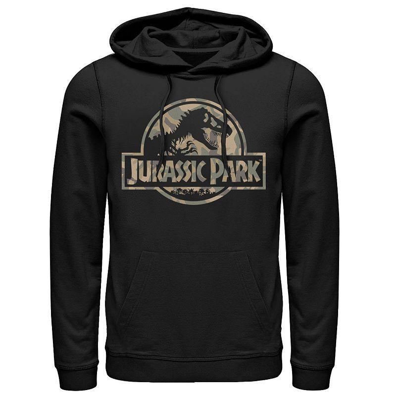 Mens Jurassic Park Circle Logo Camo Graphic Hoodie Product Image