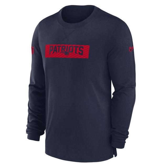 New England Patriots Sideline Player Team Issue Men’s Nike Dri-FIT Long-Sleeve Top Product Image