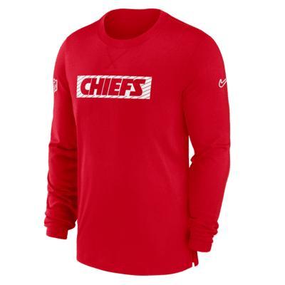 Kansas City Chiefs Sideline Player Team Issue Men’s Nike Dri-FIT Long-Sleeve Top Product Image