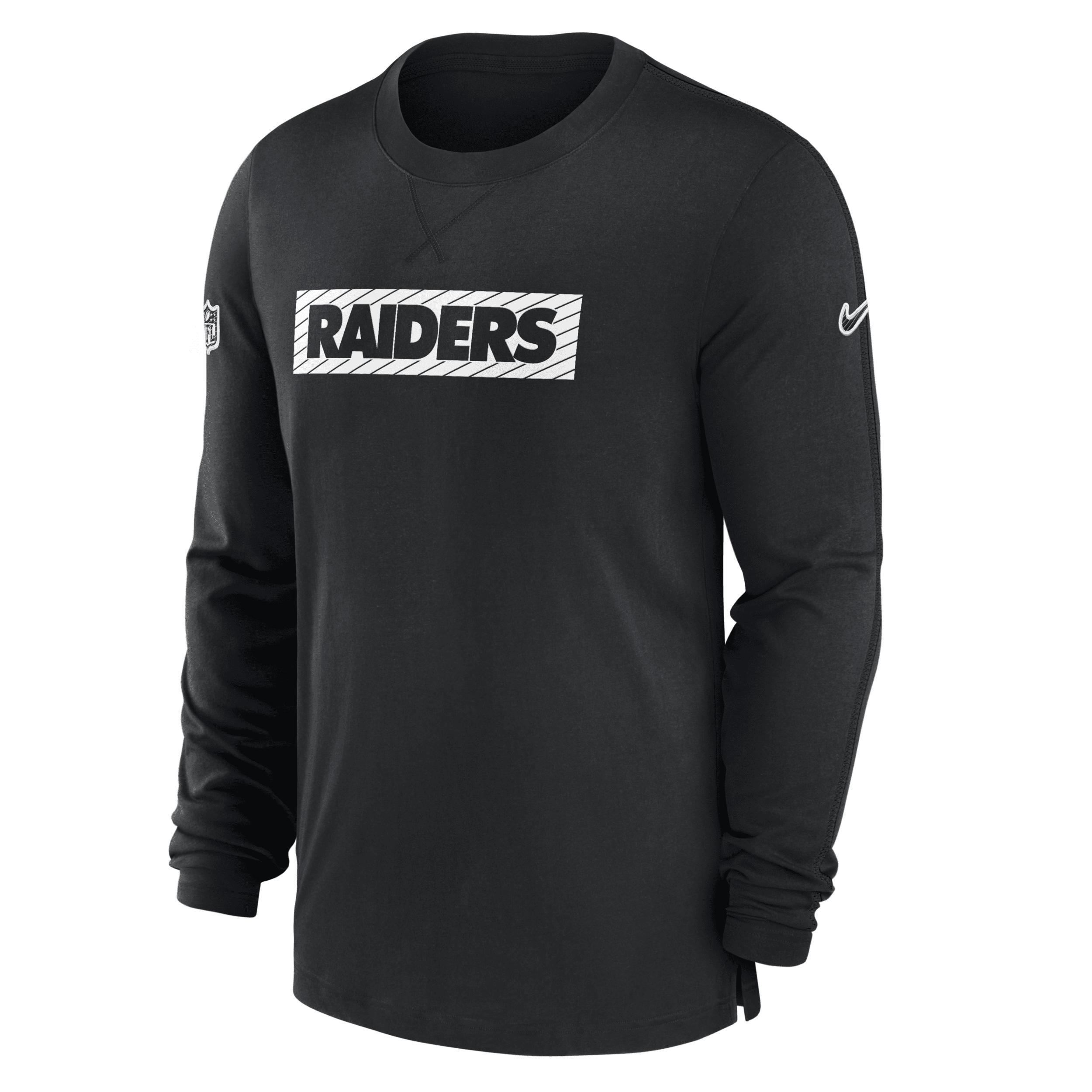 Las Vegas Raiders Sideline Player Team Issue Menâs Nike Men's Dri-FIT Long-Sleeve Top Product Image