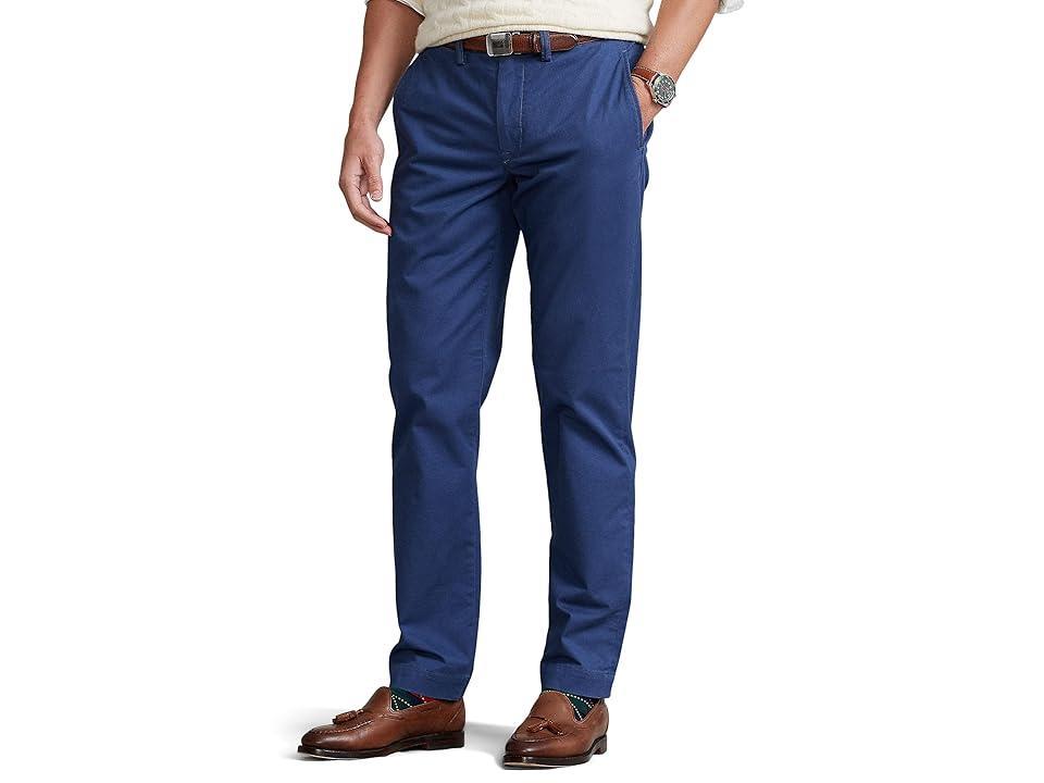 Polo Ralph Lauren Straight Fit Stretch Chino Pants (Light Navy) Men's Casual Pants Product Image