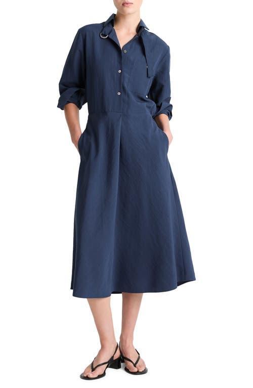 VINCE Easy Long Sleeve Midi Shirtdress In Lt Coastal Product Image