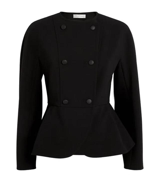 MAX MARA Fronda Double Breasted Peplum Jacket In Black Product Image