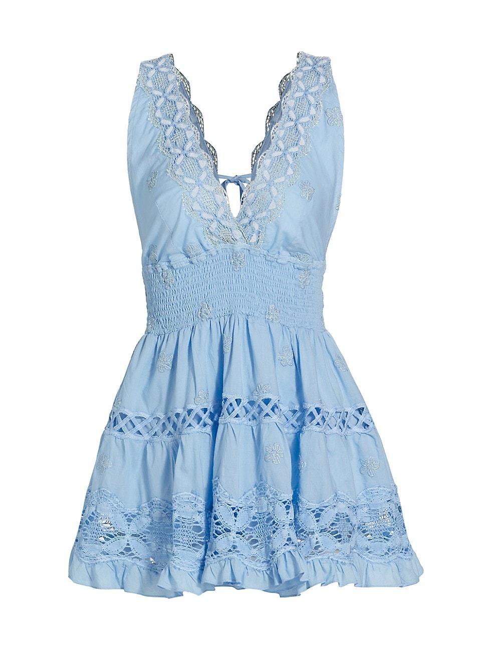 Womens Marisa Cotton Lace Flounce Dress Product Image