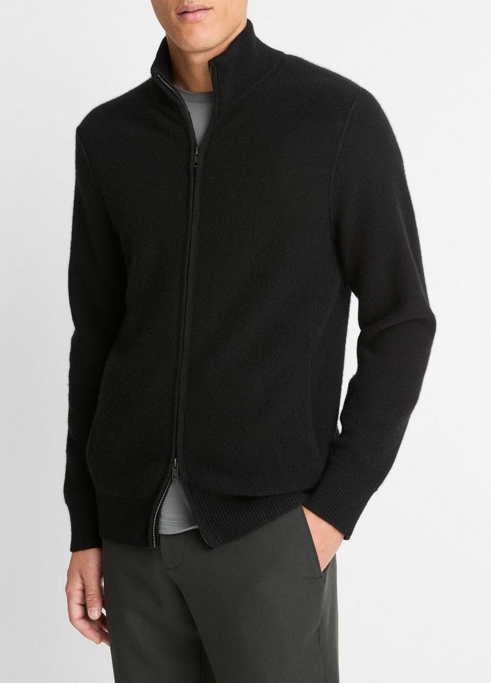 Plush Cashmere Full-Zip Sweater Product Image