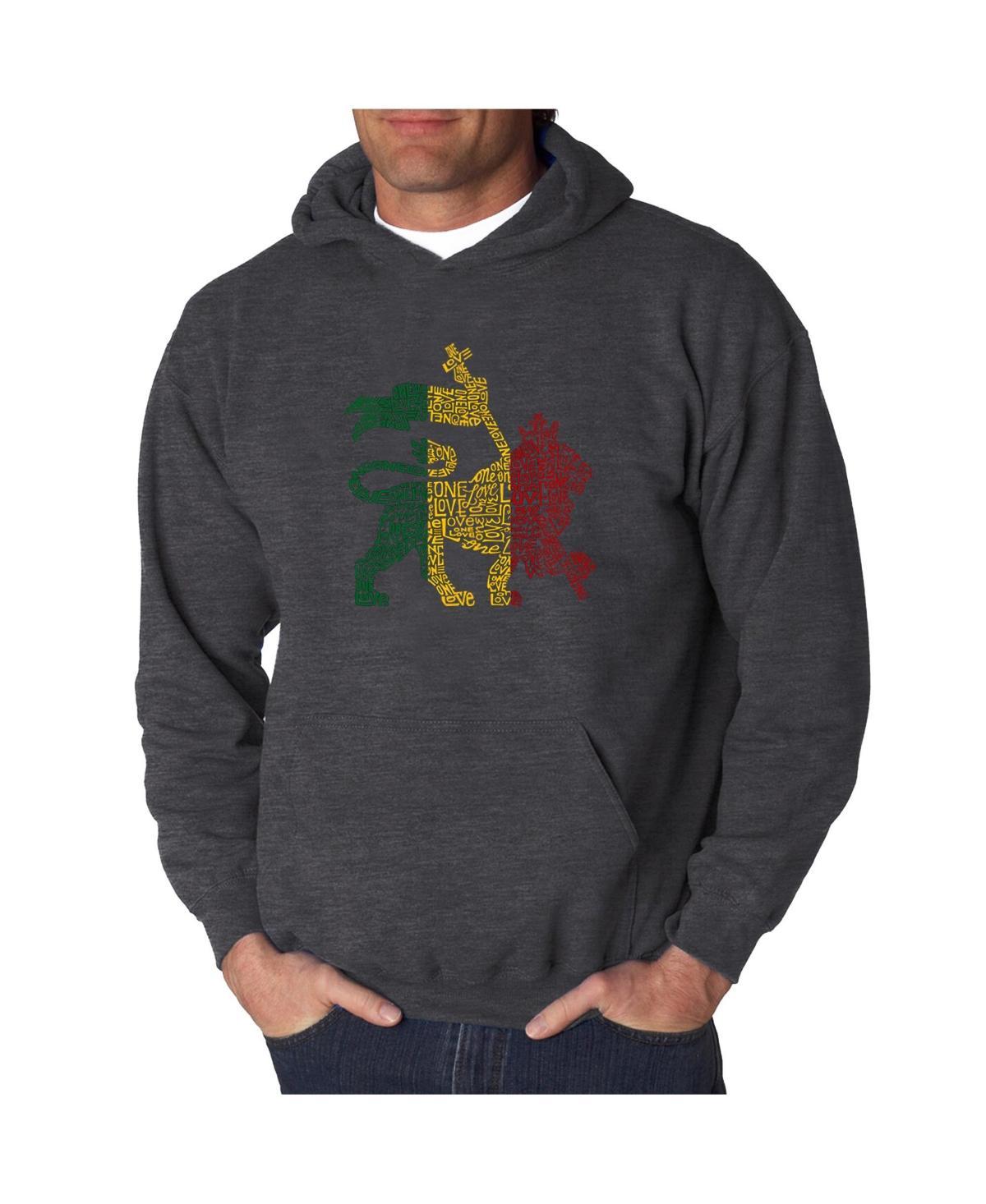 La Pop Art Mens Word Art Hoodie, One Love Product Image