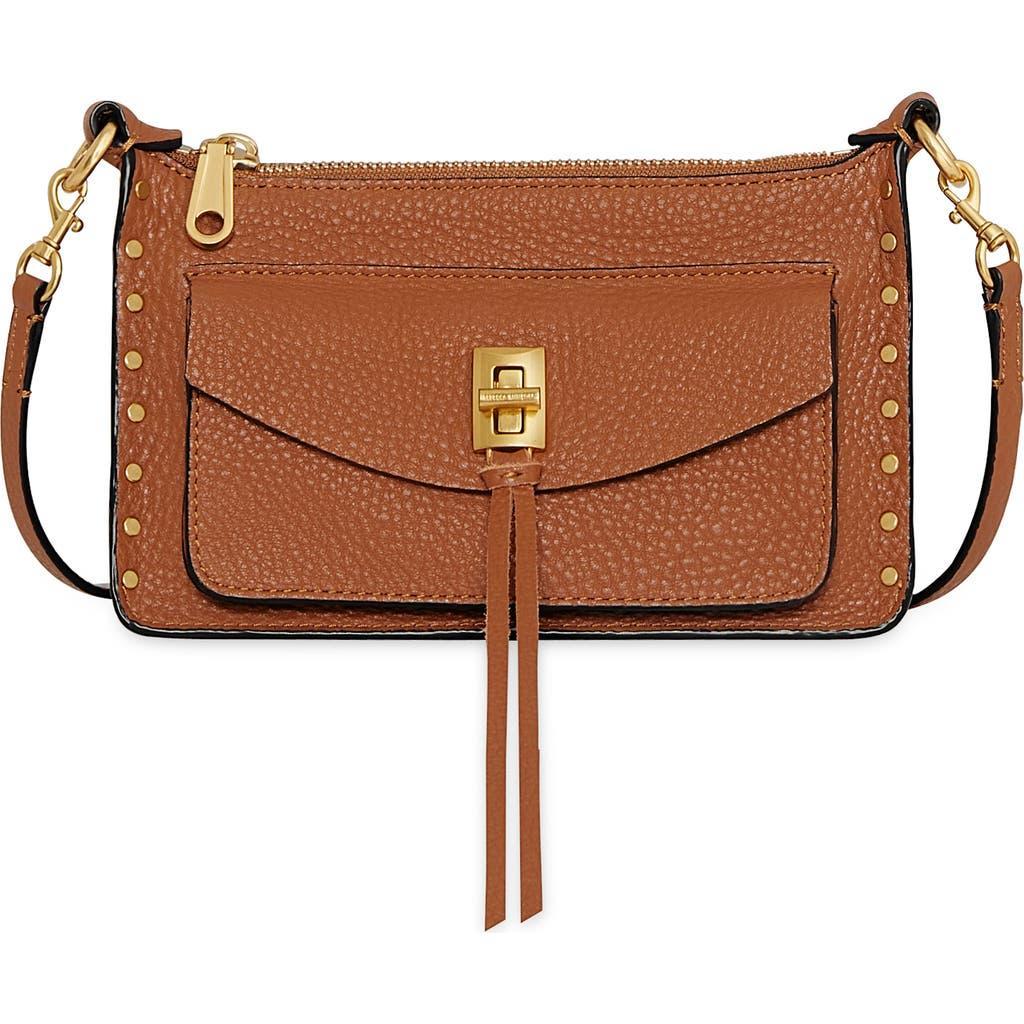 REBECCA MINKOFF Mini Darren Leather Crossbody Bag In Metallic Product Image