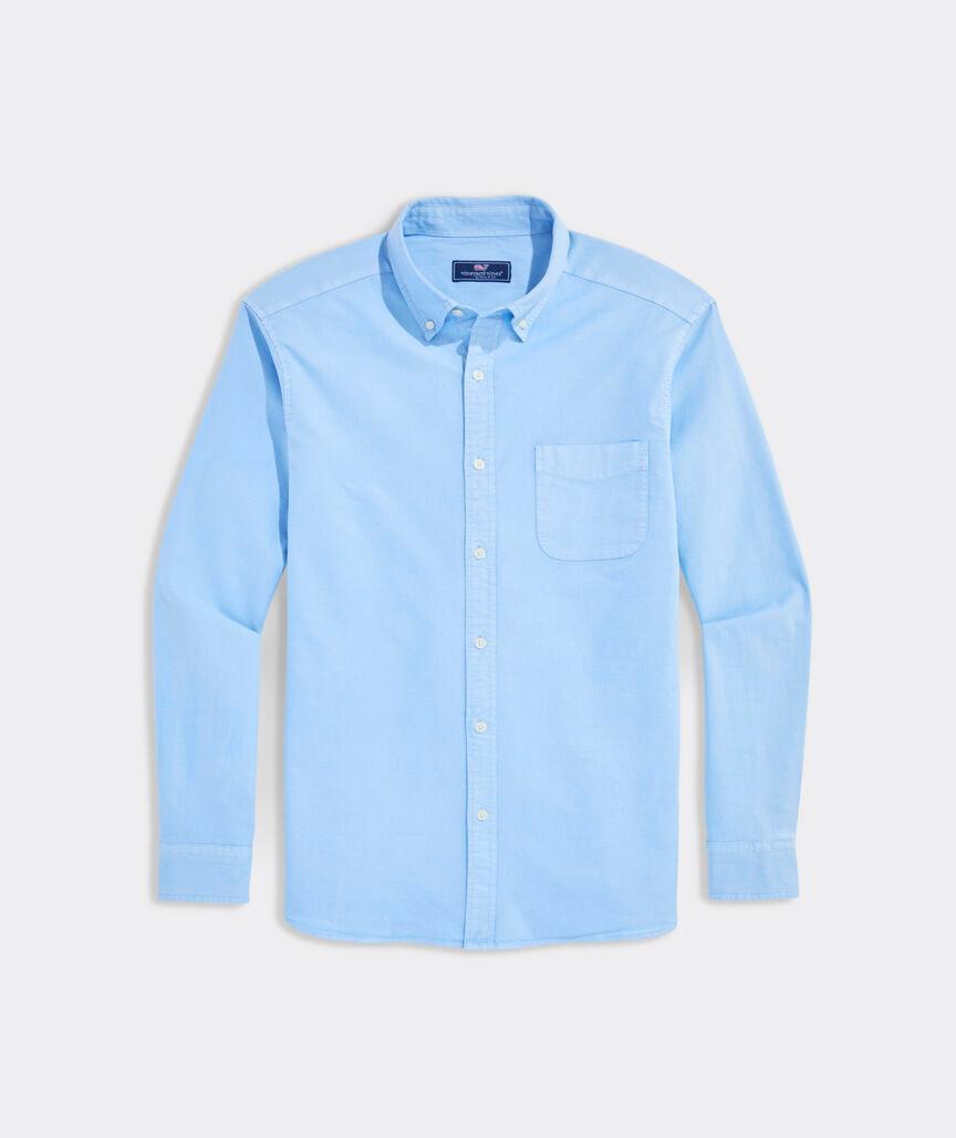 Garment-Dyed Oxford Solid Shirt Product Image