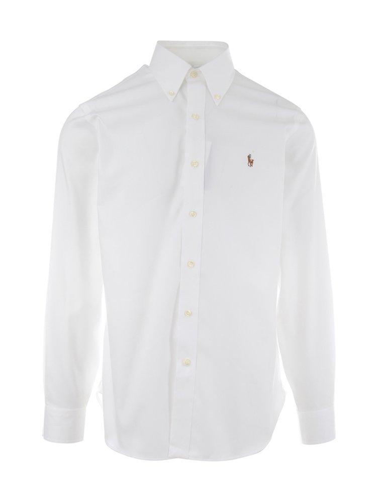 Logo Embroidered Shirt In White Product Image