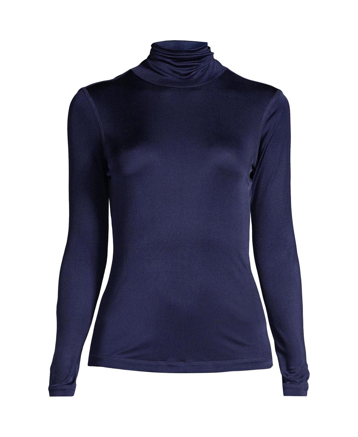 Womens Lands End Silk Interlock Turtleneck Undershirt product image