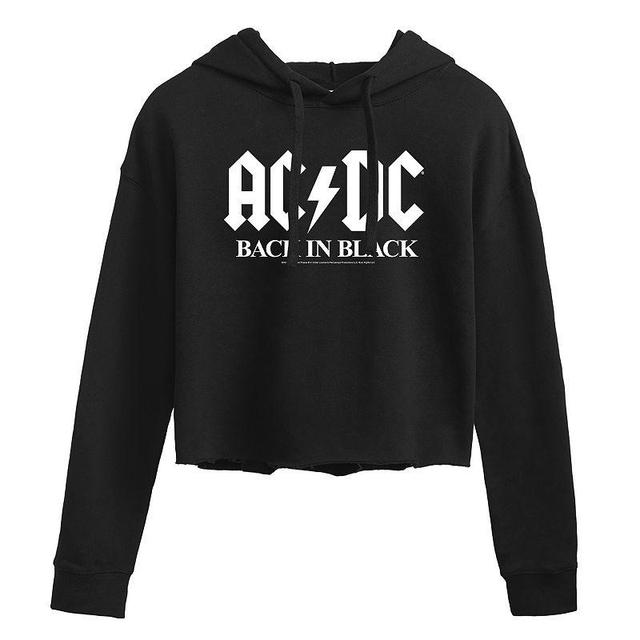 Juniors AC/DC Back Cropped Graphic Hoodie, Girls Product Image