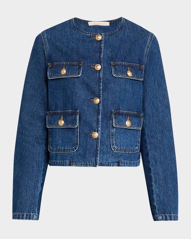 Button-Down Cotton Denim Jacket Product Image