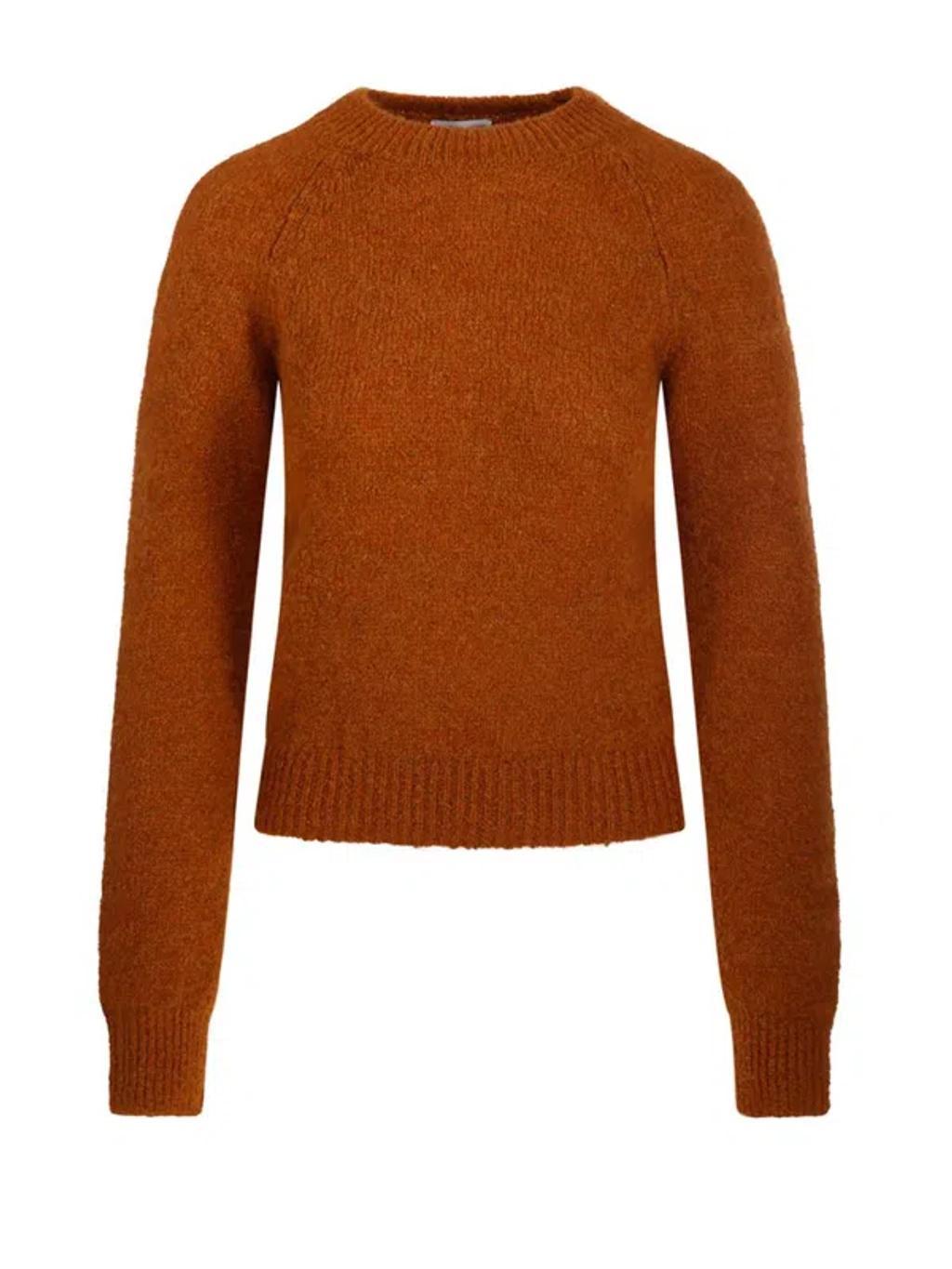 Crewneck Knitted Jumper In Brown product image