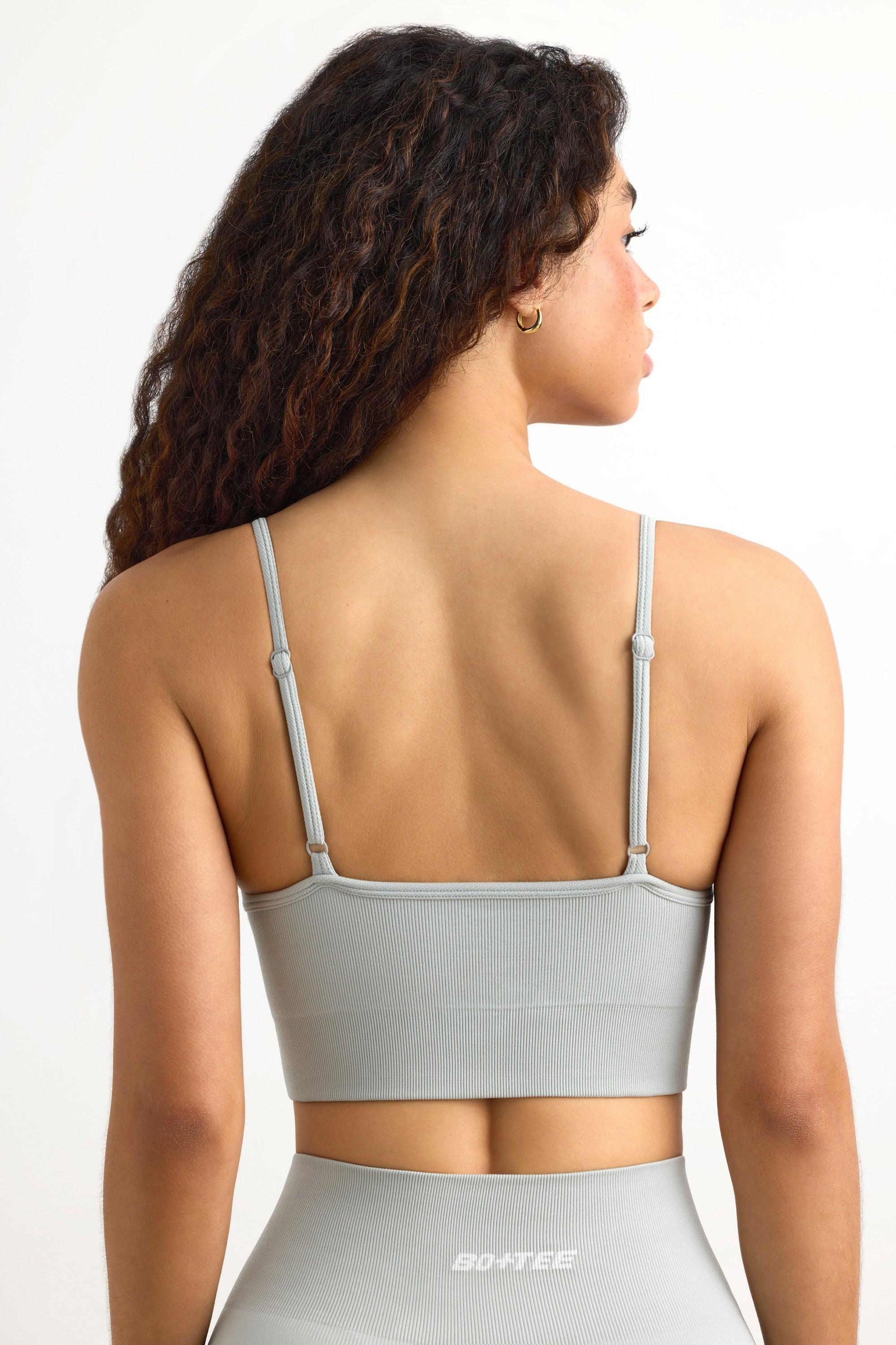 Super Sculpt Seamless Scoop-Neck Sports Bra in Fog Product Image