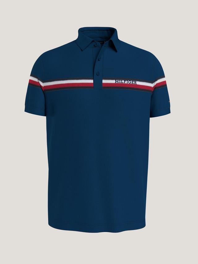 Tommy Hilfiger Men's Regular Fit Monotype Stripe Polo Product Image