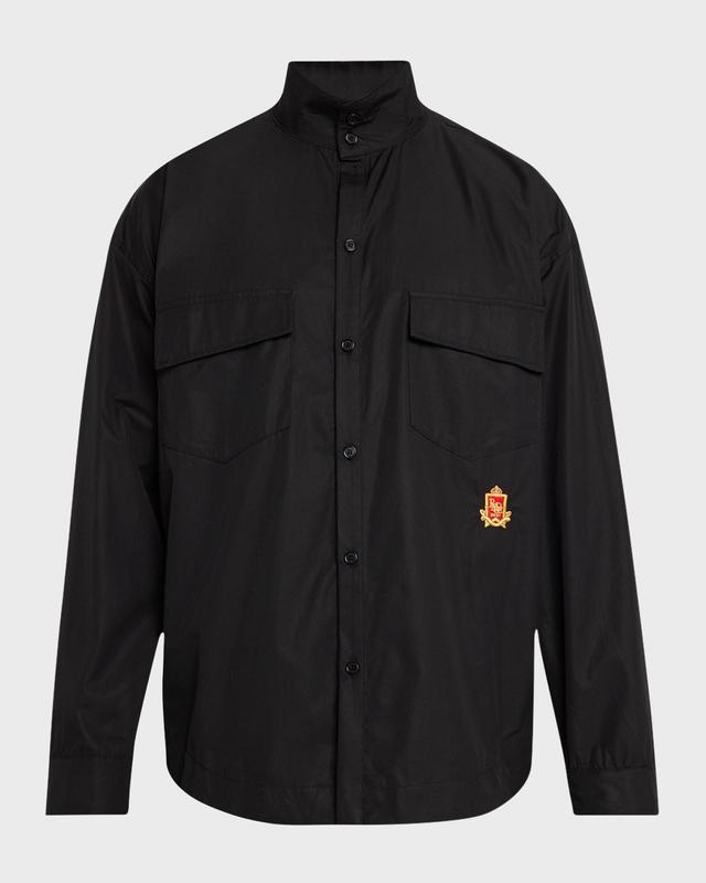 Mens Crest Oversized Button-Down Shirt Product Image