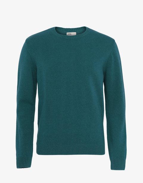 Classic Merino Wool Crew - Ocean Green Product Image