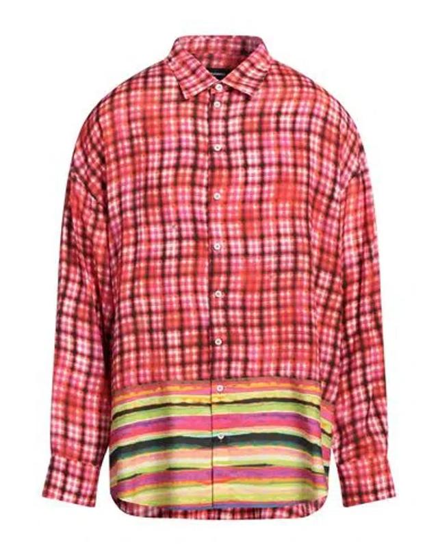 DSQUARED2 Man Shirt Red Size 40 Viscose, Cotton Product Image