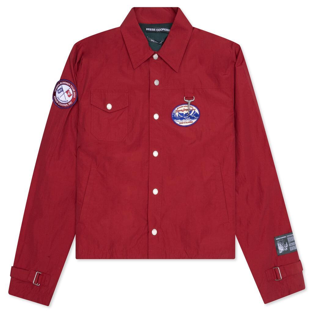 Patches Nylon Coaches Jacket - Red Male Product Image