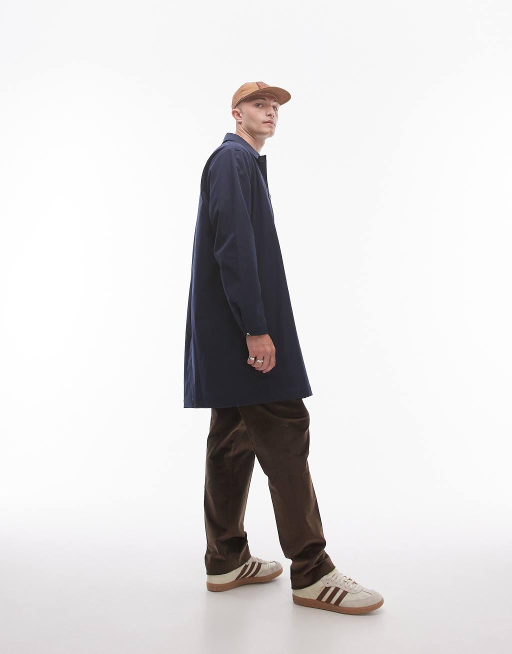 Topman raincoat in navy Product Image